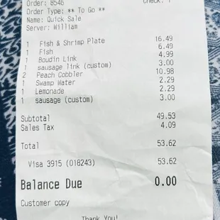 Proof of purchase! What a deal!  This fed 2 adults