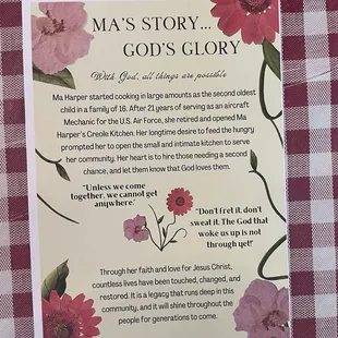 Ma&apos;s Story