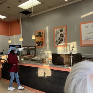 a woman ordering food