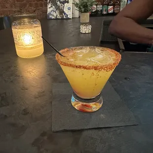 Mango passion fruit margarita.