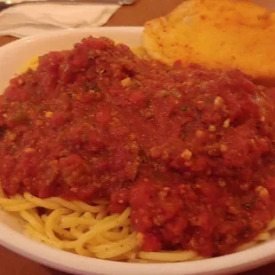 Build your own pasta spaghetti/meatsauce/meatballs