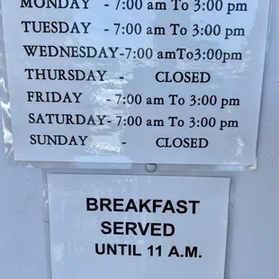 Business Hours, April 2023