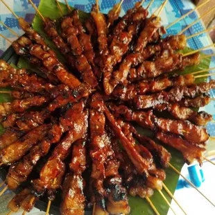 Pork BBQ skewers