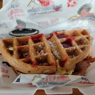 food, waffles