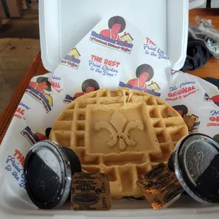 waffles, food