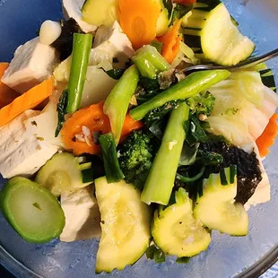 Tofu soup over a side order of rice.