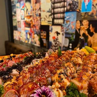 sashimi, sushi, sushi and sashimi, food