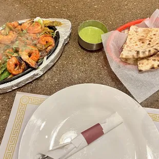 Tandoori Shrimp &amp; Kabul (Sweet) Naan