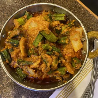 South Indian Kadai Bindi Masala