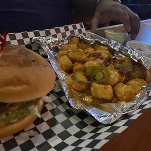 Cheddar Burger Loaded Tater Tots