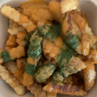 Masala fries that came with burrito ($1 extra to make it loaded like this)