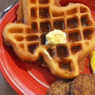 Heart the size of Texas waffle