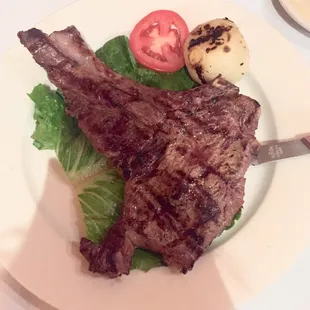 Prime rib steak .. A great steak!! (Just, plated very badly)