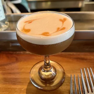 Espresso Martin. Made with egg whites