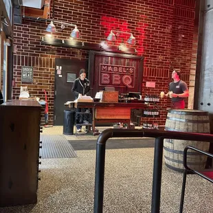 two men in a restaurant