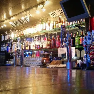 View from bar level