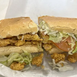 Fish and shrimp poboy