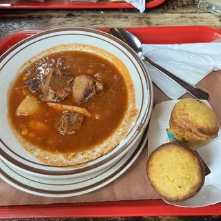 Country Stew and Cornbread (Hangover Helper)