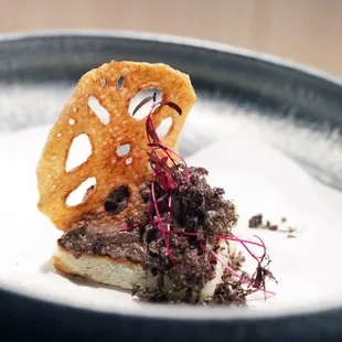 Chicken Liver Pate, Lotus Root, Black Truffle, Shokupan Toast