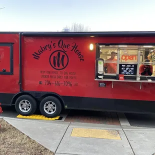a red food truck