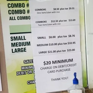 Menu 4/18/2023. They do not accept American Express.