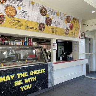 Interior/menu at Mac &amp; Cheezary