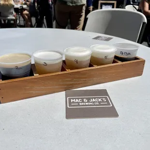 Beer flight.