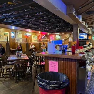 the inside of a restaurant