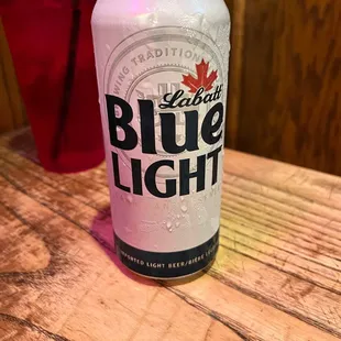 a can of blue light