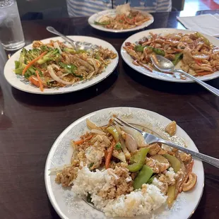 Cashew Chicken and fried rice.