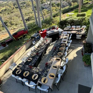 Beautiful table settings by Mac Noodlez Hibachi Grill - one of Chef Michael's beautiful table decore selections.