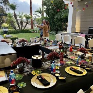 outside, sushi and sashimi