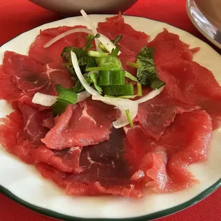 Pho Round Steak on the side (raw)