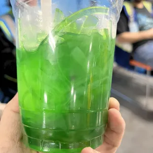 Grass jelly dessert minus coconut milk but added mold.