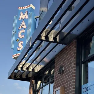 the front of the restaurant