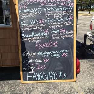 Mac Shack Menu as of 6/26