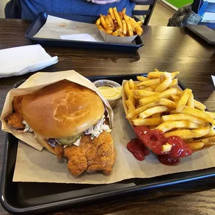 RIP chicken sandwich with salt &amp; vinegar fries