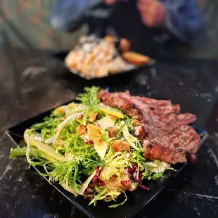 Irish Country Salad with Filet Mignon. Not bad. | www.moniquedao.com
