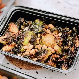 a tray of food