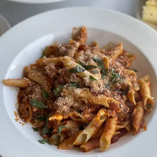 a plate of pasta