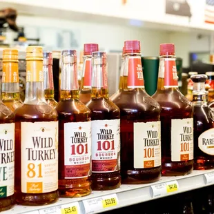 a variety of bottles