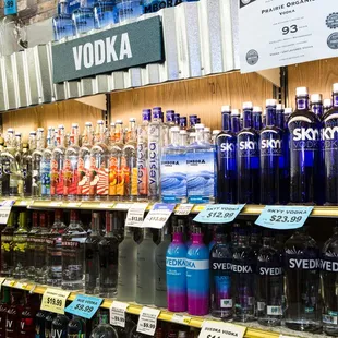 a variety of bottles
