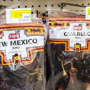 a variety of chilis