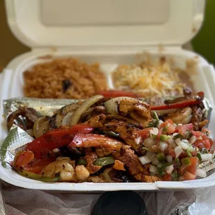 Shrimp, Chicken and 14. Fajitas chicken, steak and shrimp