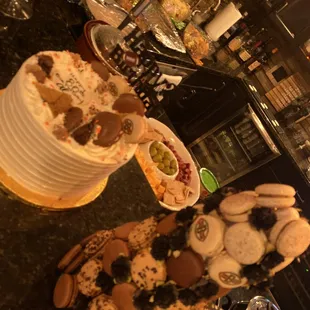 Cleveland Browns Cake and Macaron Tower. Catering Service Available