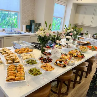 Susie's bridal shower macarons on display.