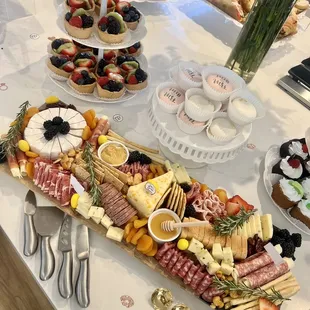 Susie's bridal shower macarons on display.