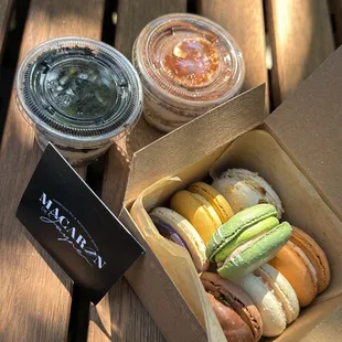 Easter tasting box + strawberry matcha macaron and TIRA-MAC-SUs (classic and cookies n creme)