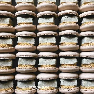 a stack of macarons