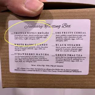 January tasting box with a super unique flavor! Truffle honey butter